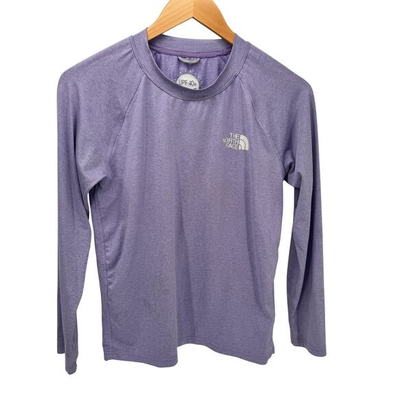 The North Face Shirt Girls XL Purple Amphibious UPF 40+ Beach Pool Long Sleeve - Picture 1 of 6